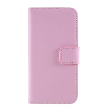 iPhone 7/8/SE (2020/2022) - Äkta Läder Plånboksfodral - Ljus Rosa