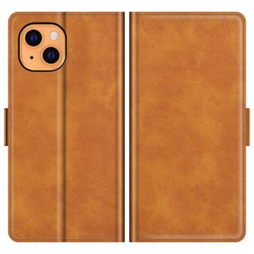 iPhone 13 Mini - Fodral Med Magnetisk Stängning - Ljus Brun