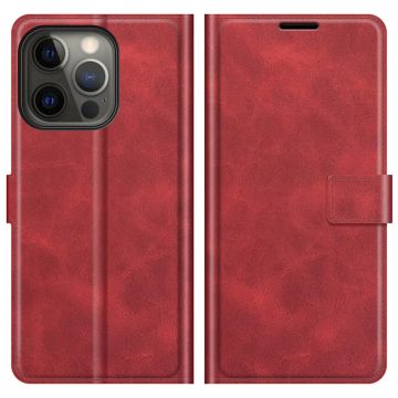 iPhone 13 Pro Fodral Solid Läder Röd