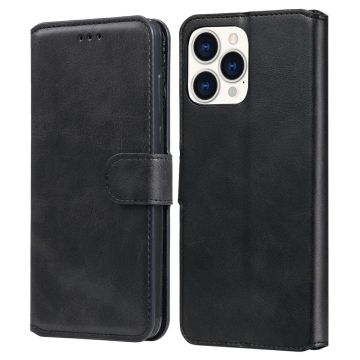 iPhone 13 Pro Max Fodral Läder Svart