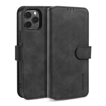 iPhone 13 Pro Max - DG.MING Retro Läder Fodral - Svart