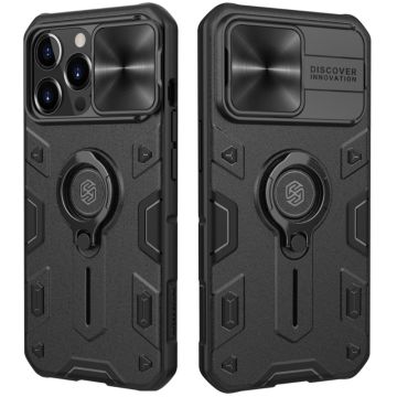 iPhone 13 Pro - NILLKIN CamShield Armor Hybrid Ring Skal - Svart