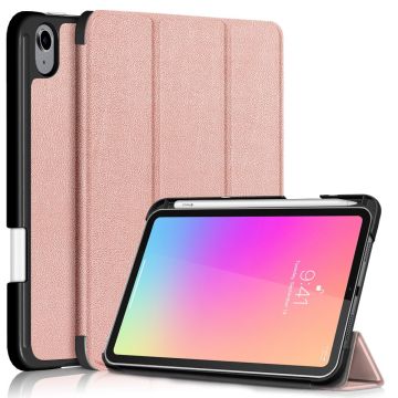 iPad Mini 2024/2021 Fodral Tri-Fold Med Pennhållare Roséguld