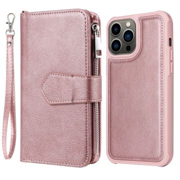 iPhone 13 Pro Max Fodral/Skal 2in1 Magnet Multifunktionellt Roséguld
