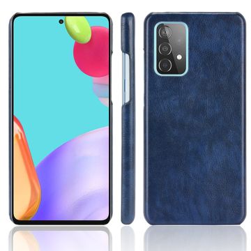 Samsung Galaxy A52 / A52s - Läderbelagt Litchi Skal - Blå