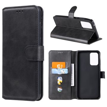 Samsung Galaxy A72 - Klassiskt Läder Fodral - Svart