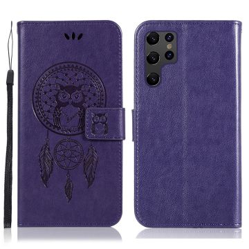 Samsung Galaxy S22 Ultra Fodral Owl Dreamcatcher Lila