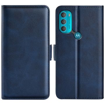 Motorola Moto G71 Fodral Med Magnetisk Stängning Blå