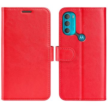 Motorola Moto G71 Fodral Crazy Horse Röd