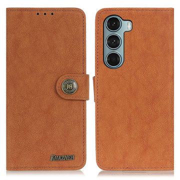 KHAZNEH Motorola Moto G200 Fodral Vintage Split Läder Brun
