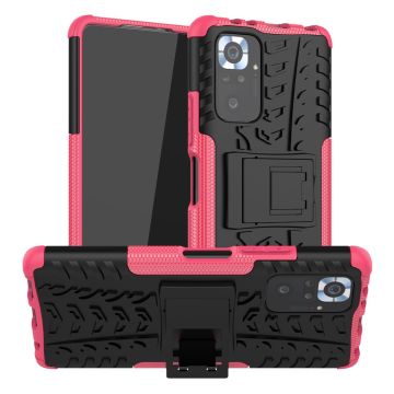 Xiaomi Redmi Note 10 Pro - Ultimata Stöttåliga Skalet med Stöd - Rosa