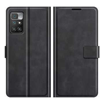 Xiaomi Redmi 10 Fodral Solid Läder Svart