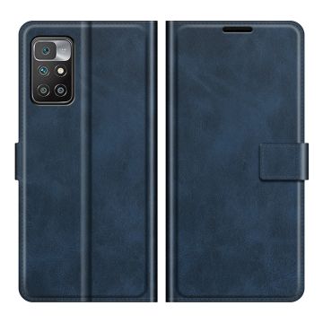 Xiaomi Redmi 10 Fodral Solid Läder Blå
