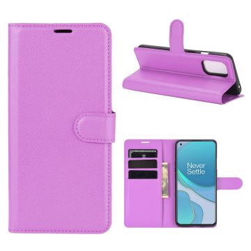 OnePlus 8T / 8T+  - Litchi Läder Fodral - Lila
