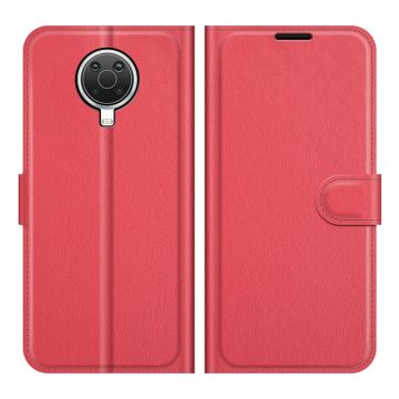 Nokia G10 / G20 Fodral Litchi Läder Röd