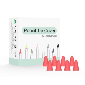 8-PACK Apple Pencil 1/2/Pro Spetsskydd / Tip Cover Röd
