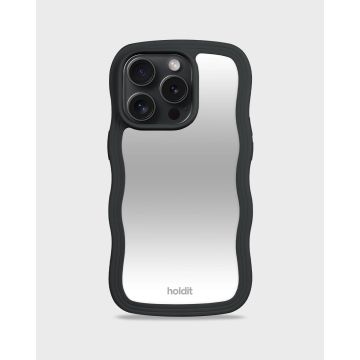 holdit iPhone 15 Pro Skal Wavy Black Mirror