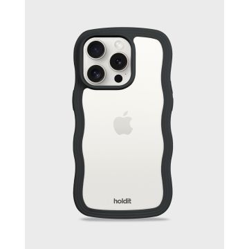 holdit iPhone 14 Pro Max Skal Wavy Svart/Transpare
