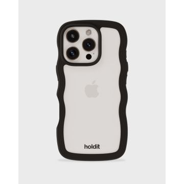 holdit iPhone 16 Pro Skal Wavy Svart/Transparent