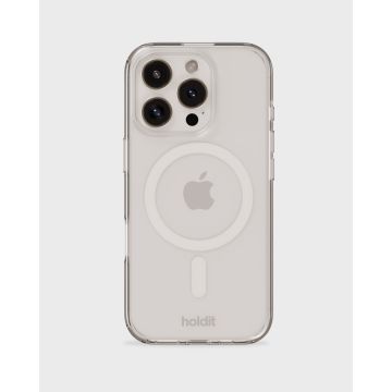 holdit iPhone 16 Pro Mobilskal MagSafe Vit/Transparent