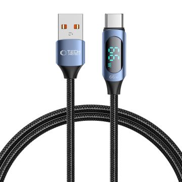 Tech-Protect 1 m 66W/6A USB-C Kabel UltraBoost LED Blå
