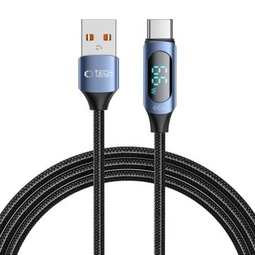 Tech-Protect 2 m 66W/6A USB-C Kabel UltraBoost LED Blå