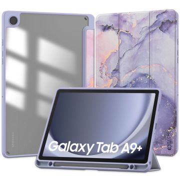Tech-Protect Galaxy Tab A9 Plus Fodral SmartCase Hybrid Violet Marble