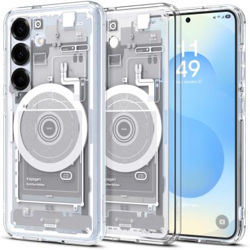 Spigen Galaxy S25 Skal MagSafe Ultra Hybrid Zero One Vit