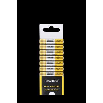 Smartline Alkaliskt Batteri AAA LR03 1.5V 10-pack
