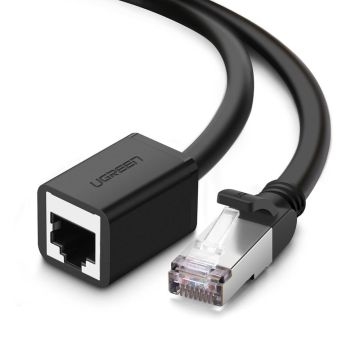 UGREEN 1m RJ45 Cat6 Förlängningskabel LAN Hane - Hona Svart
