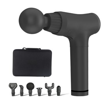 Massagepistol LCD Touch 6 Munstycken Och Väska För Muskler