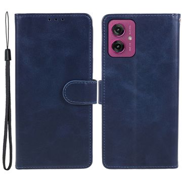 Motorola Moto G55 5G Plånboksfodral Läder Blå