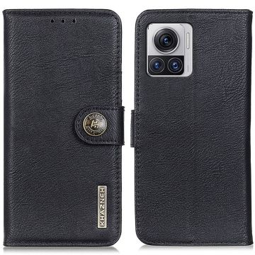 KHAZNEH Motorola Edge 30 Ultra 5G Fodral Läder Svart
