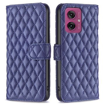 Motorola Moto G55 5G Fodral Diamond Läder Blå