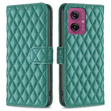 Motorola Moto G55 5G Fodral Diamond Läder Grön