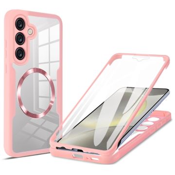 Samsung Galaxy S25 Skal MagSafe 360 Hybrid Defense Rosa