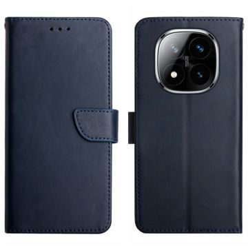 Xiaomi Redmi Note 14 Pro/Pro Plus 5G Fodral Äkta Läder Blå