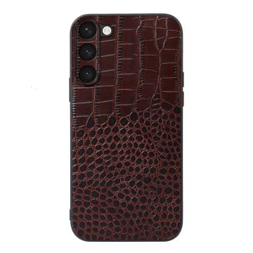 Samsung Galaxy S23 Plus Skal Krokodil Textur Brun
