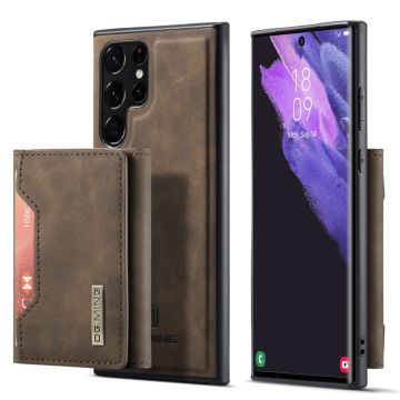 DG.MING Galaxy S23 Ultra Skal Med Magnetisk Plånbok Brun