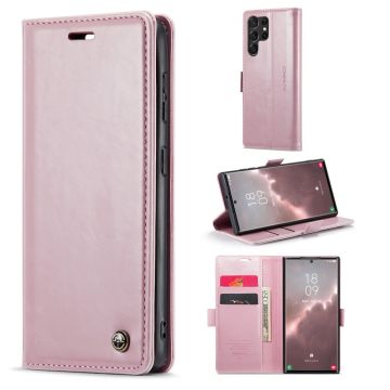 CASEME Samsung Galaxy S23 Ultra Fodral Wax Textur Roséguld