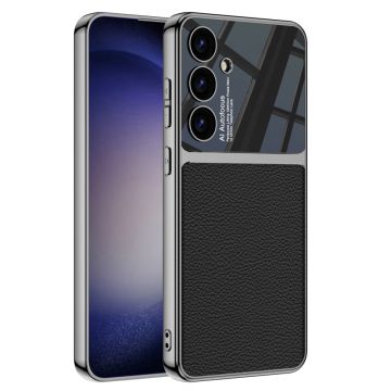 GKK Galaxy S24 Plus Skal Hybrid Läder Litchi Svart