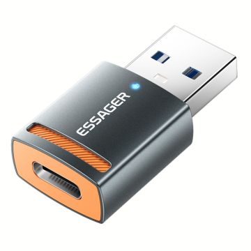 ESSAGER USB-A 3.0 Till USB-C Adapter Grå