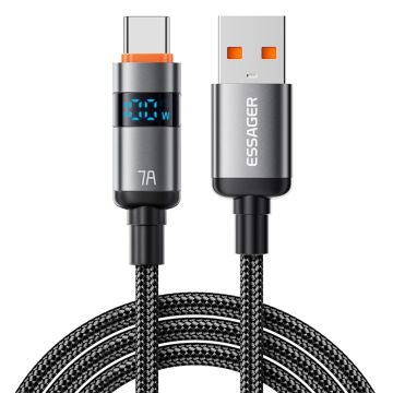 ESSAGER 1 m 100W 7A USB-C Laddningskabel Svart