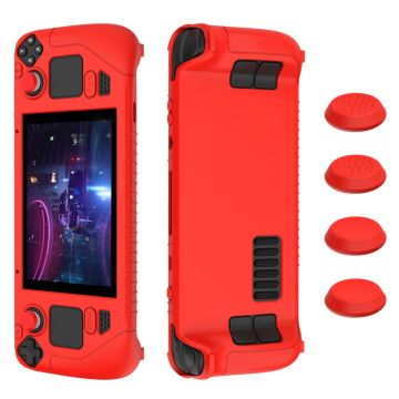 Steam Deck / OLED Fodral Silikon Anti-Slip Röd