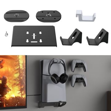 DOBE PS5 Väggfäste Med Hållare För Handkontroll/Headset