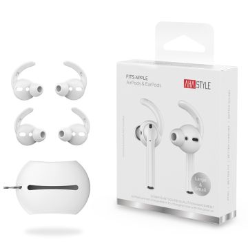 AHASTYLE AirPods 2/1 2-PACK Öronpluggar Silikon Storlek S Vit