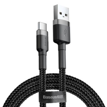 Baseus Cafule 3m USB-C QC3.0 Laddningskabel - Svart/Grå