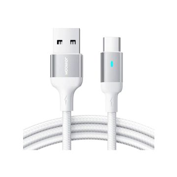 Joyroom 3m 3A USB-C Nylon Laddningskabel Vit