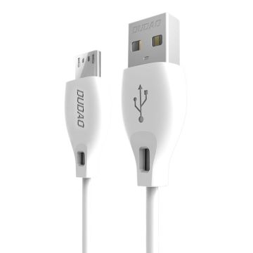 Dudao 1m 2.4A Micro USB Laddningskabel - Vit