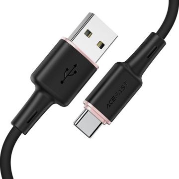 Acefast 3A USB-A Till USB-C 1.2m - Svart/Roséguld